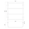 Рушникосушарка UNIO LS W 600-500-4 Драбинка Скоба вода