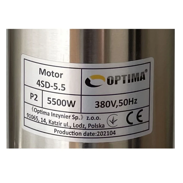 Насос скважинный с повышенной уст-тью к песку OPTIMA 4SD16/22 5,5 кВт 120м 3-х фазный
