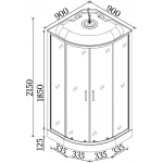 Душевой бокс полукруглый WISLOK L90FFS (L90F) BRAVO (3уп.)