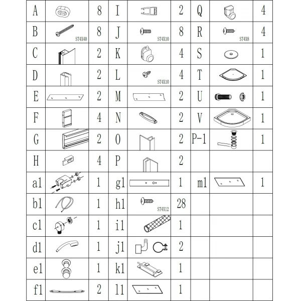 Душевой бокс полукруглый WISLOK L90FFS (L90F) BRAVO (3уп.)