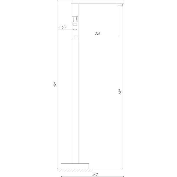 Смеситель для ванны TOPAZ ODISS TO 18113-H66