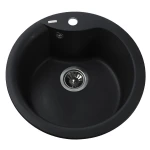 Гранітна мийка Globus Lux ORTA чорний 485мм-А0002