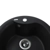 Гранітна мийка Globus Lux ORTA чорний 485мм-А0002