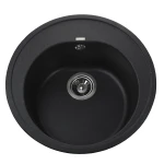 Гранітна мийка Globus Lux MARTIN чорний металікк 510мм-А0001