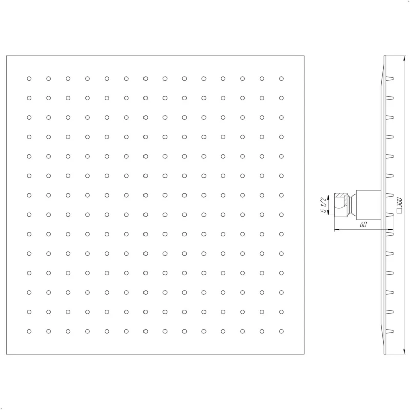 Душова лійка Globus Lux ST-0300-Q-BB