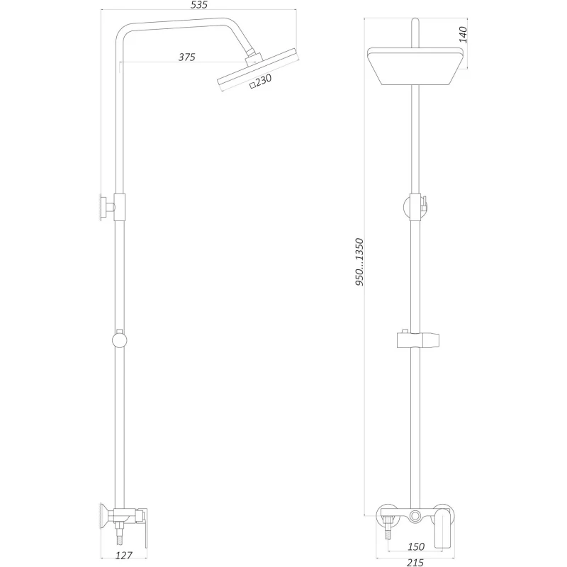 Душевая система Globus Lux LAGUNA GLA-0005N
