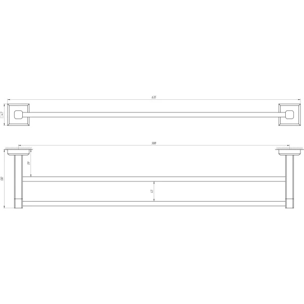Тримач рушників TOPAZ TKB 9911/60