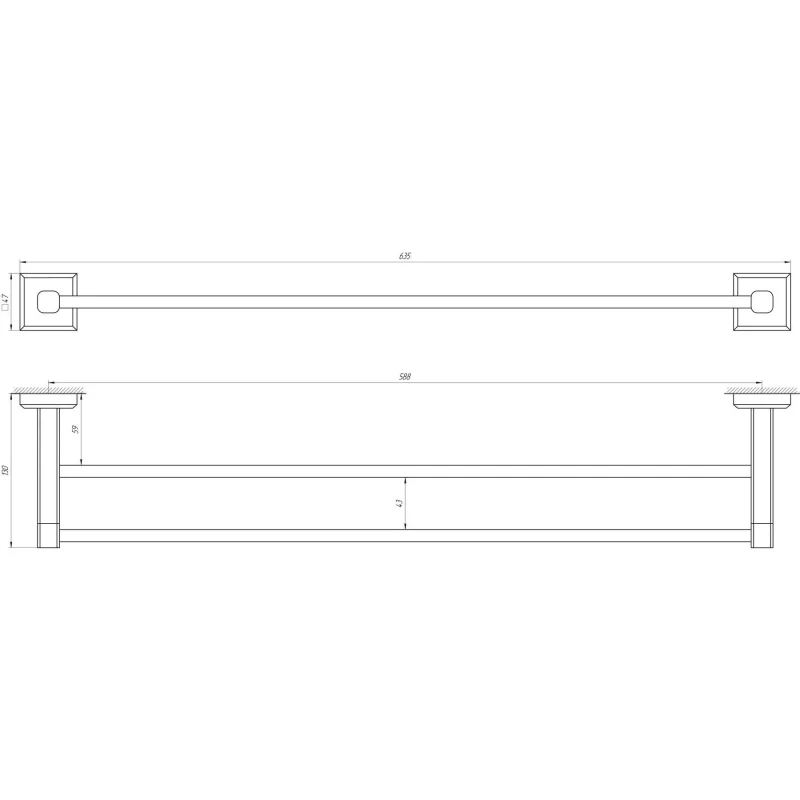Тримач рушників TOPAZ TKB 9911/60