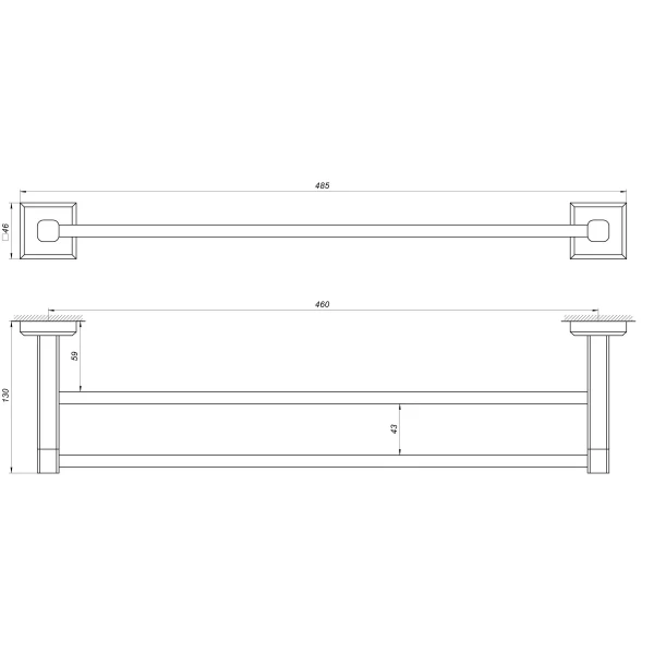 Тримач рушників TOPAZ TKB 9911/45