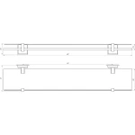 Полиця TOPAZ TKB 9927 скло с бортиком