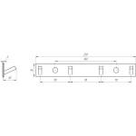 Планка с крючками TOPAZ TKB 9385-4