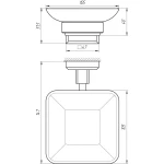 Мыльница TOPAZ TKB 9922A-BL черная
