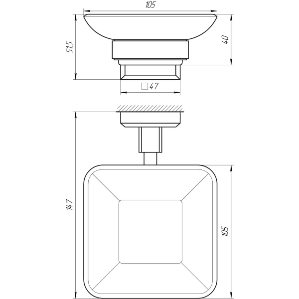 Мыльница TOPAZ TKB 9922A-BL черная