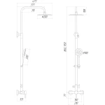 Душевая система Globus Lux ALPEN SUS-SH-05