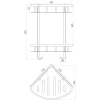 Полка подвійна кутова Globus Lux SS8422
