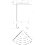 Полка подвійна кутова Globus Lux BQ9422