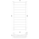 Рушникосушарка UNIO Zp W 1200-500-12 Зета з полицею вода