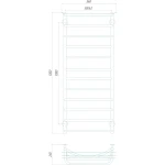 Рушникосушарка UNIO Zp W 1200-500-12 Зета з полицею вода