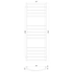 Рушникосушарка UNIO LDE W 1500-500-15 Драбинка Дуга Еліт вода