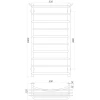 Рушникосушарка UNIO Zp EL 1000-500-10 Зета з полицею електро