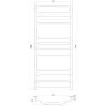 Рушникосушарка UNIO LDE EL 1200-500-12 Драбинка Дуга Еліт електро