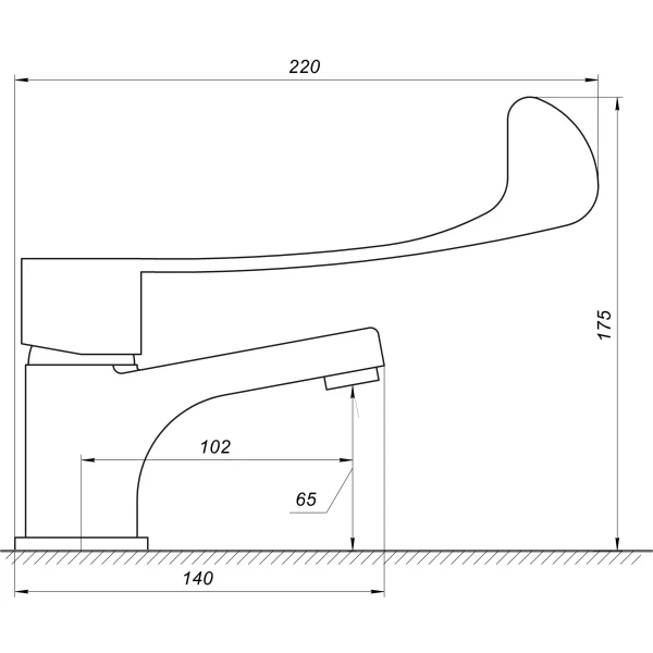 Смеситель для умывальника TOPAZ CLINIC TCL-15011