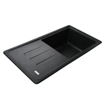 Гранітна мийка Globus Lux LUGANO чорний металік 780х435мм-А0001