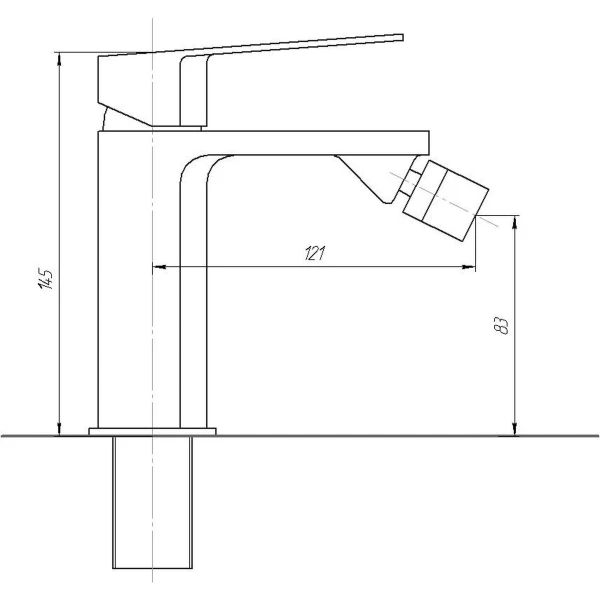Смеситель для биде TOPAZ ODISS TO 18601-H52-BL