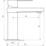 Смеситель для умывальника TOPAZ SARDINIA TS 08221-H20-BB