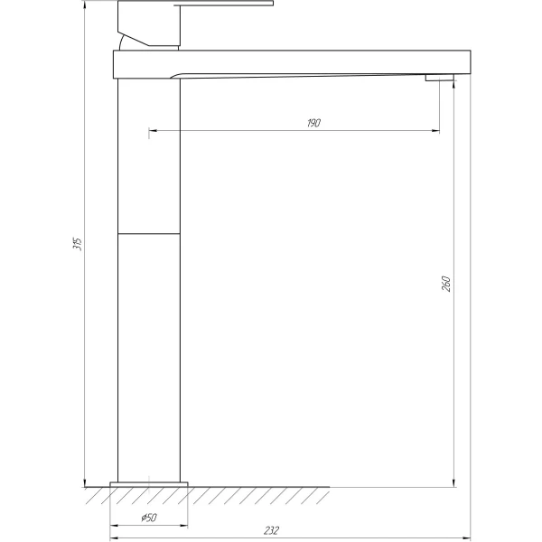 Смеситель для умывальника TOPAZ SARDINIA TS 08223-H20-BB