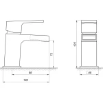 Смеситель для умывальника TOPAZ ODISS TO 18261-H61B