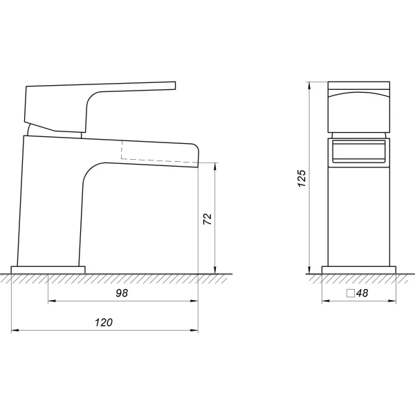 Смеситель для умывальника TOPAZ ODISS TO 18261-H61B