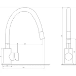 Смеситель для кухни TOPAZ CORSICA TC 8853-02-CW