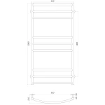 Рушникосушарка UNIO LDE W 1000-500-9 BLK Драбинка Дуга Еліт вода чорна