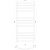 Рушникосушарка UNIO LDE W 1200-500-12 BLK Драбинка Дуга Еліт вода чорна