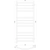 Рушникосушарка UNIO LDE ER 1200-500-12 BLK Драбинка Дуга Еліт електро чорна