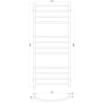 Рушникосушарка UNIO LDE ER 1200-500-12 BLK Драбинка Дуга Еліт електро чорна