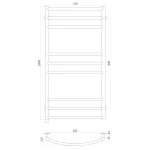 Рушникосушарка UNIO LDE ER 1000-500-9 BLK Драбинка Дуга Еліт електро чорна