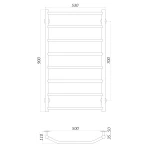 Рушникосушарка UNIO LT ER 900-500-8 Драбинка Трапеція електро