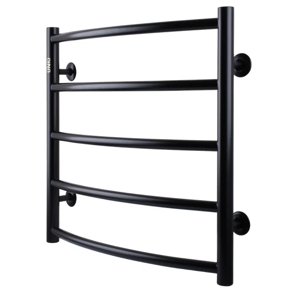 Рушникосушарка UNIO LD W 500-500-5 BLK Драбинка Дуга вода чорна