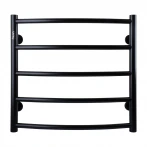 Рушникосушарка UNIO LD W 500-500-5 BLK Драбинка Дуга вода чорна