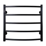 Рушникосушарка UNIO LD W 500-500-5 BLK Драбинка Дуга вода чорна