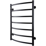 Рушникосушарка UNIO LD W 700-500-7 BLK Драбинка Дуга вода чорна