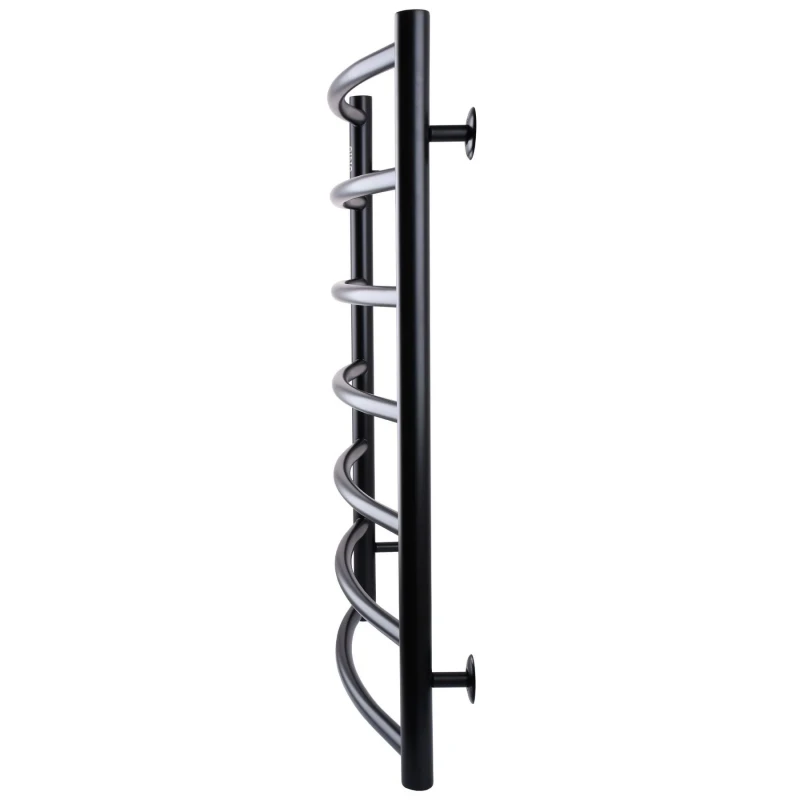 Рушникосушарка UNIO LD W 700-500-7 BLK Драбинка Дуга вода чорна