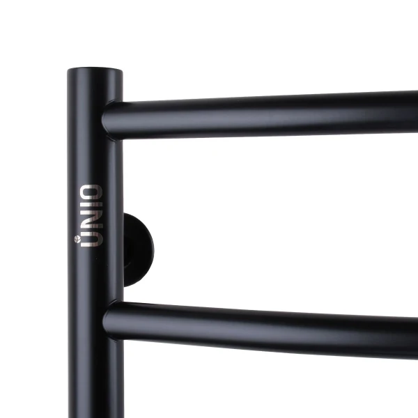 Рушникосушарка UNIO LD W 700-500-7 BLK Драбинка Дуга вода чорна