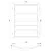 Рушникосушарка UNIO LD W 700-500-7 BLK Драбинка Дуга вода чорна