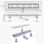 Трап линейный душевой TILLO TM009-40 40см