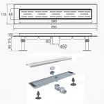 Трап линейный душевой TILLO TM009-50 50см