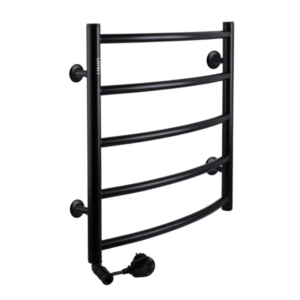 Рушникосушарка UNIO LD EL 500-500-5 BLK Драбинка Дуга електро чорна