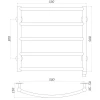 Рушникосушарка UNIO LD EL 500-500-5 BLK Драбинка Дуга електро чорна